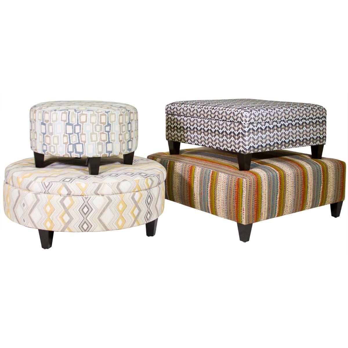 Jonathan Louis Ottomans Large Square Otttoman HomeWorld Furniture